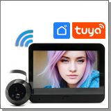 TUYA-WiFi видеоглазок для входной двери в виде обычного iHome 6B-TW