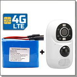 Автономная 4G камера JMC-GH56-4G с аккумулятором 9800 + переходник