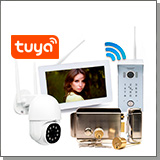 Комплект беспроводной домофон SkyNet 700-Tuya (1+1+AX042)