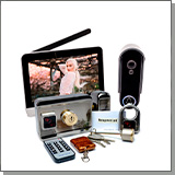 Комплект беспроводной домофон «SkyNet 900+AX066» + замок AX066