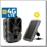 Комплект: 3G/4G 4К фотоловушка с солнечной батареей Филин HC-940 LTE-Pro-Li-4K и SP-08 Dual